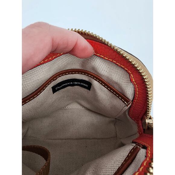 Dooney & Bourke Red Pebbled Leather Mini Crossbody Bag - Picture 15 of 16